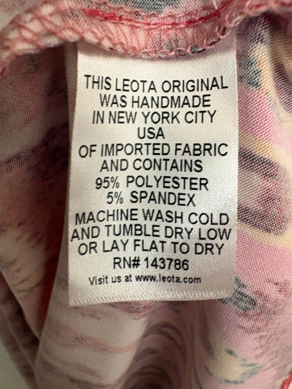 Leota Sunset Gilt Geometric Reversible Neck Dress Medium NWT Made USA - Picture 5 of 5
